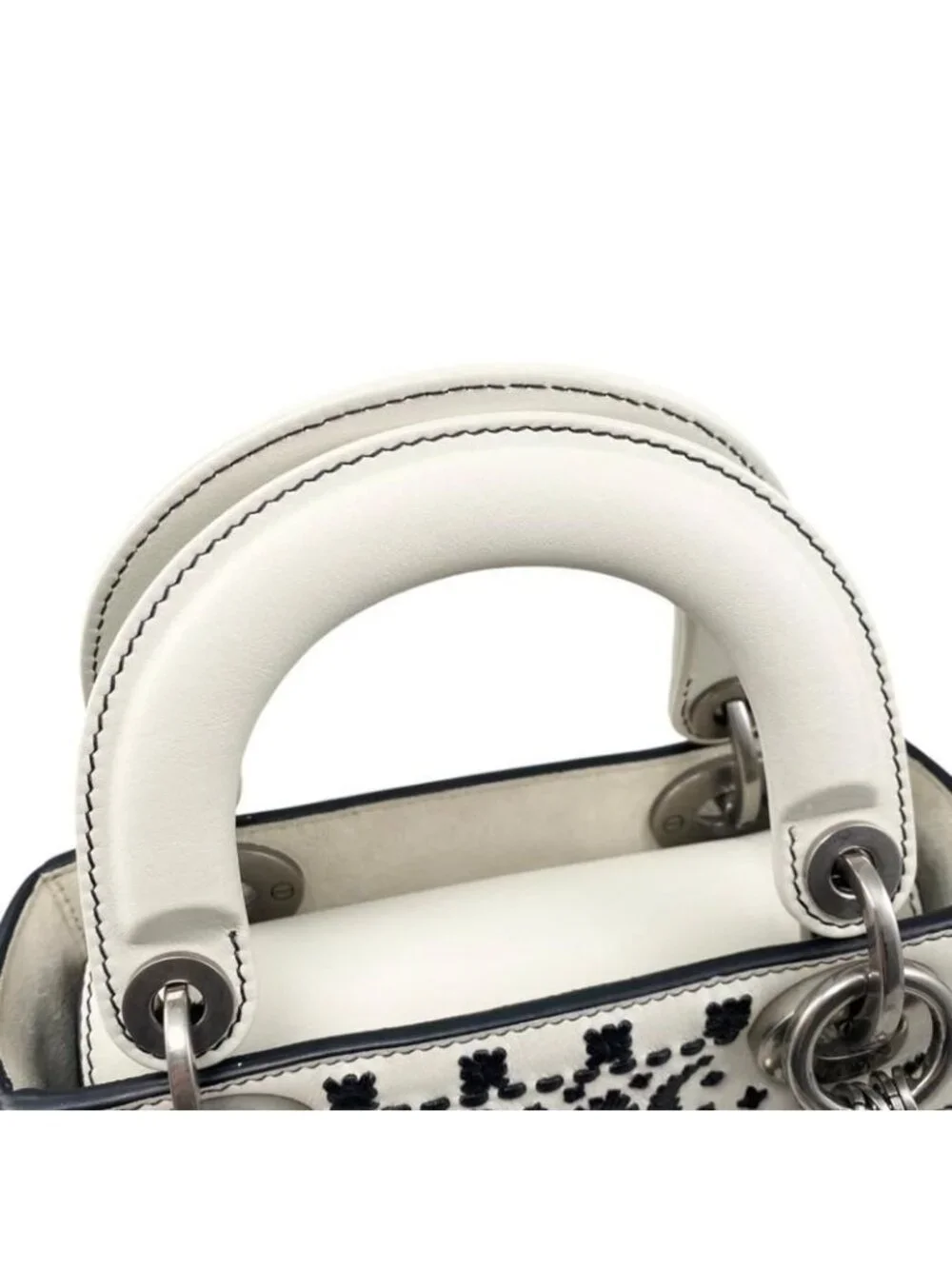 Christian Dior Shoulder Bag Lady Mini Flower Floral Embroidery - Picture 5 of 10